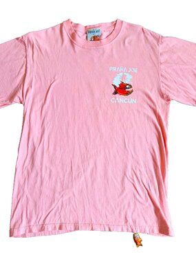 Vintage Piraña Joe Cancun Mexico T-Shirt Y2K Riviera Maya Graphic Tee Large L